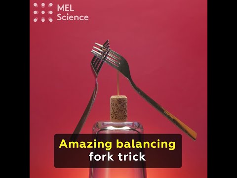 Amazing balancing fork trick