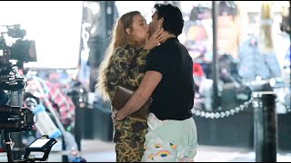 Blake Lively and co-star Justin Baldoni Kiss onset of It Ends With Us