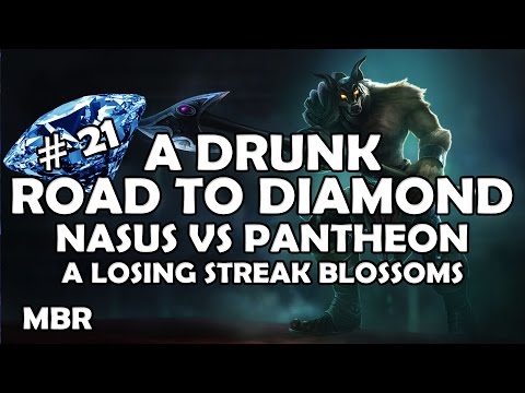 A Drunk Road To Diamond #21 (3/10) | Dreadknight Nasus Vs Riven| 45% CDR | Season 7
