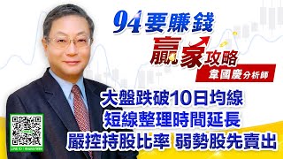 大盤跌破10日均線，短線整理時間延長