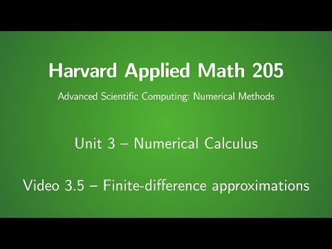 Harvard AM205 video 3.5 - Finite-difference approximations