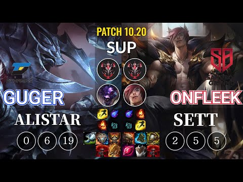 DYN GuGer Alistar vs SB OnFleek Sett Sup - KR Patch 10.20
