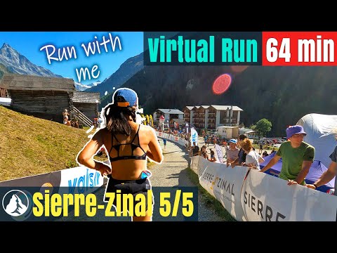 Sierre-Zinal | Arrivée, partie 5 | Course sur tapis roulant | Virtual Run #47