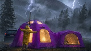 Download lagu SURVIVING IN A TENT DURING HEAVY RAIN EXTREME CAMPING [ RELAXING, ASMR, RAIN]  mp3