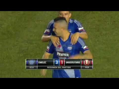 Emelec 3 - 1 Universitario Copa Sudamericana 2016