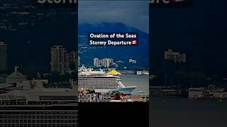 Ovation of the Seas, twilight departure Vancouver Canada on Alaska cruise