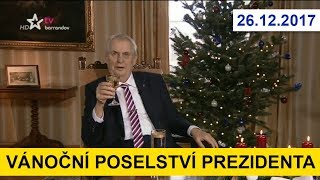 President Zema: Občany vyměnit nelze.... politiky ano - celý projev Miloše Zemana 26.12.2017