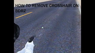 How to remove "Crosshair" from your screen on BDRZ