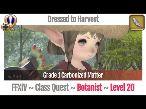 FFXIV Botanist Quest Level 20 ~ A Realm Reborn ~ Dressed to Harvest (Grade 1 Carbonized Matter)