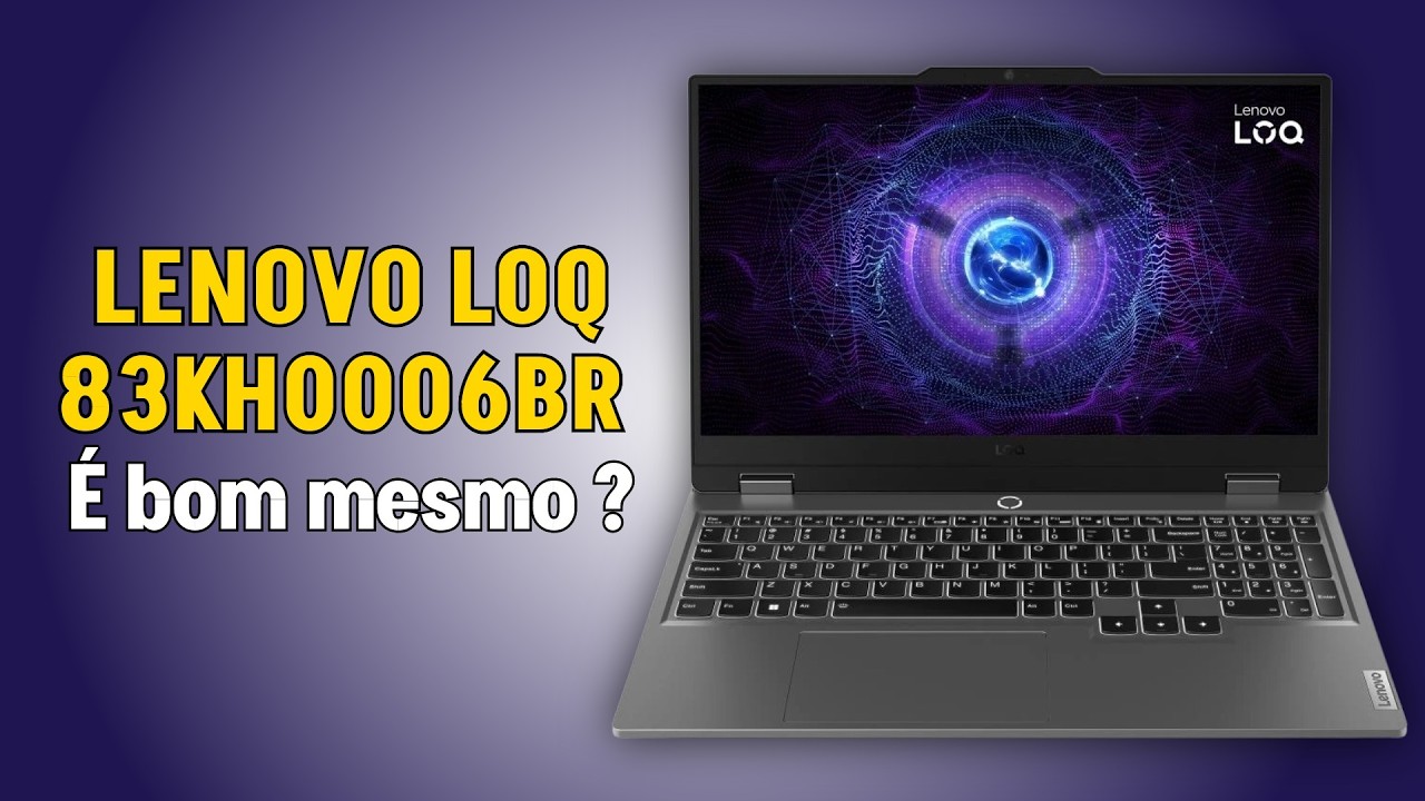 Miniatura da avaliação em vídeo de Notebook Lenovo LOQ 15IRX9 Intel Core i5-13450HX 16GB 512GB RTX 3050