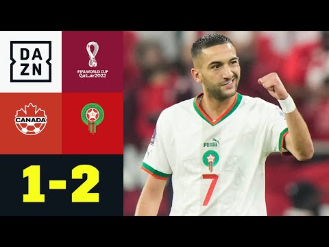 Ziyech legt den Grundstein, Marokko im Achtelfinale: Kanada - Marokko 1:2 | WM 2022 | DAZN