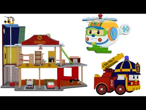 fire station for children - police car cartoon for children - Fire trucks for kids - fire truck
