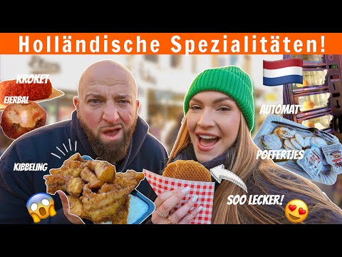 Wir testen HOLLÄNDISCHE Spezialitäten in Groningen 🇳🇱 (Schmecken Automaten-Snacks?)