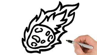 How to Draw a Falling Meteor | easy Drawings for Beginners