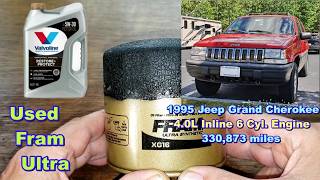 1995 Jeep, Used Fram Ultra XG16 Oil Filter Valvoline Restore And Protect