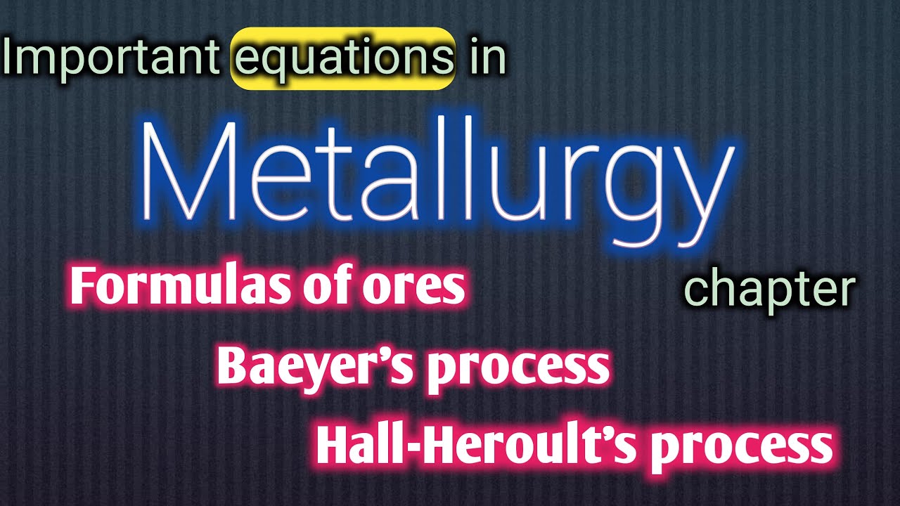 Metallurgy | ICSE class 10 | Important equations | Exam revision | Quick revision series | 2023 exam