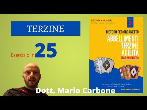 Lezione di organetto - Es 25 - Abbellimenti, terzine, agilità - Vol.3 - Metodo a numeri.