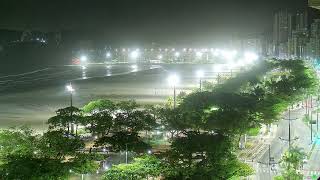 Santos ao vivo em 4k - Praia do Gonzaga e canal 2  clima Santos - #baixadasantista #climaSantos live webcam