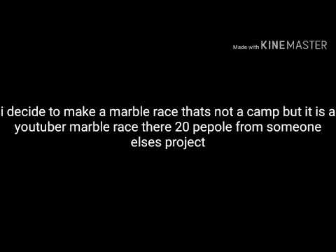 I might making a YouTuber marble race