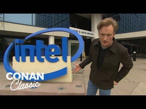 柯南參觀英特爾總部--"深夜與柯南-奧布萊恩"。 (Conan Visits Intel's Headquarters - "Late Night With Conan O'Brien")