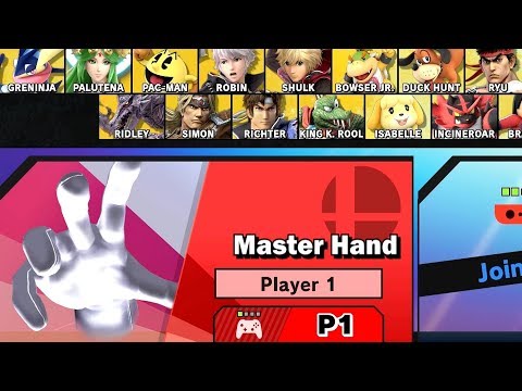 Super Smash Bros Ultimate - Play as Master Hand Boss Character World of Light