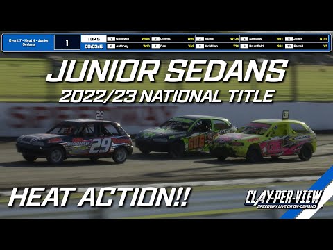 Junior Sedans | National Title Heat Action! - Mt. Gambier - 6th Jan 2023 | Clay-Per-View Highlights