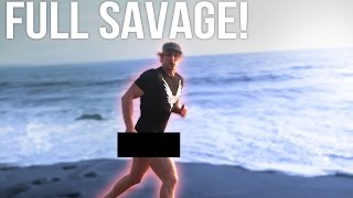 STREAKING A PUBLIC BEACH!