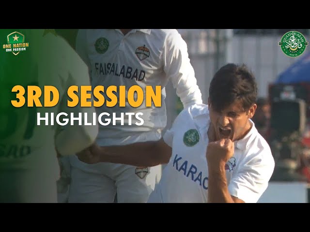 3rd Session Highlights | Faisalabad vs Karachi Whites | Day 2 | The Final | #QeAT 2023/24 | M1U1A