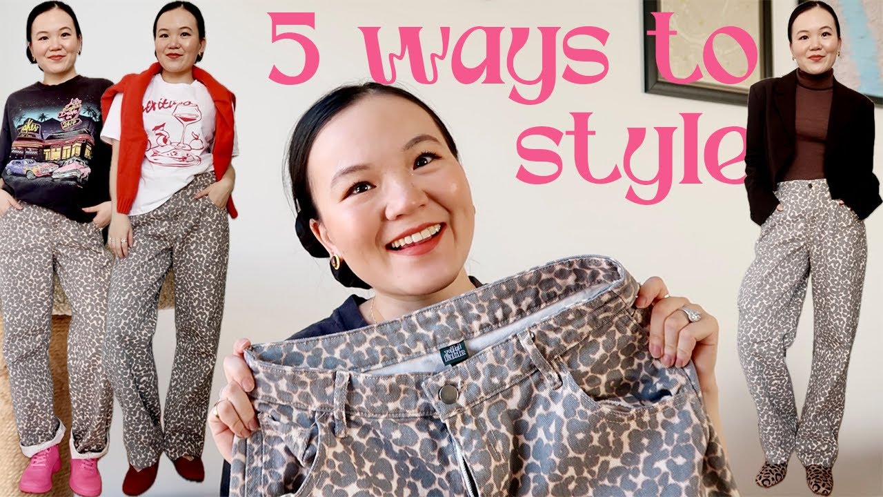 5 ways to style leopard print jeans ft. VIVAIA