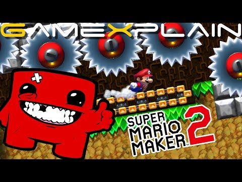 Super Meat Bros. Gets A Sequel in Mario Maker 2! (Super Meat Boy Forever)