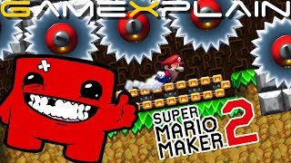 Super Meat Bros. Gets A Sequel in Mario Maker 2! (Super Meat Boy Forever)