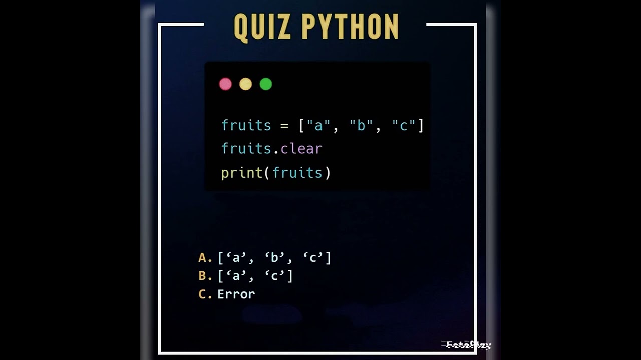 PYTHON Test Quiz #python #pythoncode #machinelearning #blockchain #deeplearning #blockchain #quiz