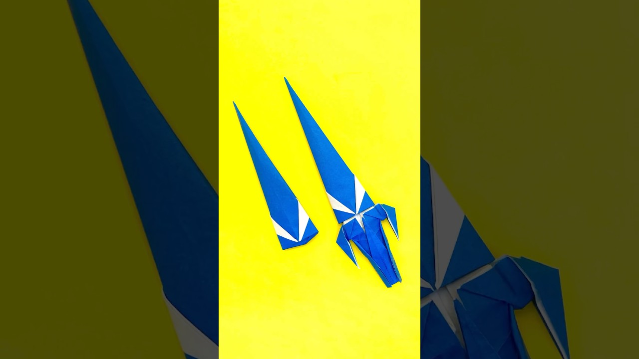 かっこいい剣の鞘（さや）の簡単な作り方【5作品目】～How to make an easy origami cool sword sheath～