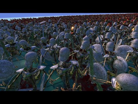 10.000 SKELETON WARRIORS vs 8.000 SPARTANS - Ultimate Epic Battle Simulator