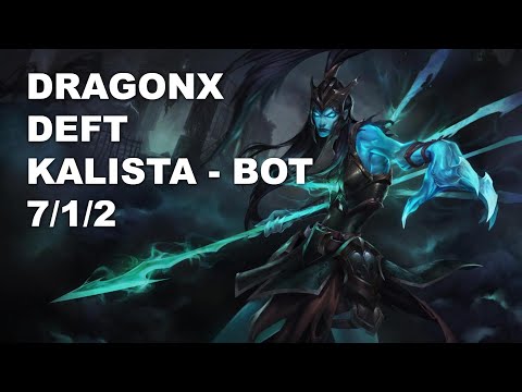 DragonX Deft Bot Kalista vs Aphelios - KR Challenger Rank Game