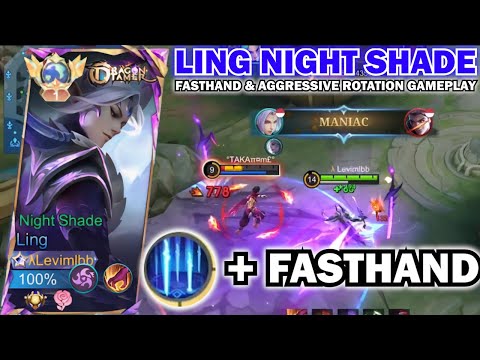 LING NIGHT SHADE FASTHAND & AGGRESSIVE ROTATION GAMEPLAY!! | TUTORIAL LING PERFECT ROTATION 2024