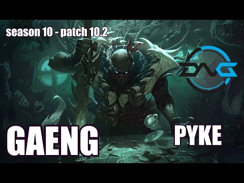 【韓国サーバー/GM】DFM GAENG パイク(Pyke) VS タムケンチ(TahmKench) SUP - Patch10.2 KR Ranked【LOL】