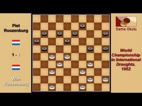 Wim Roozenburg (NLD) - Piet Roozenburg (NLD). Draughts World Championship. 1952.