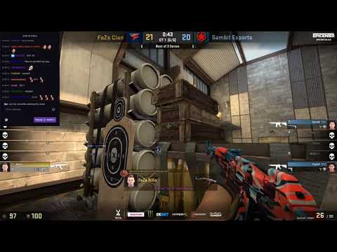 FaZe Niko 1v2 clutch to finish Gambit (Cache EPICENTER: ST.PETERSBURG Group A)