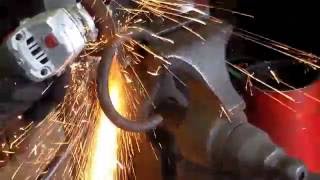 Forging, hardening and tempering a cold chisel from coil spring