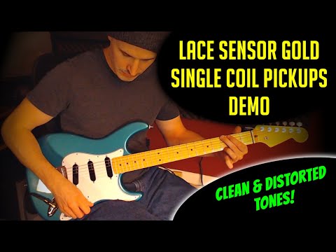 Lace Sensor Gold Demo - Single Coil Pickups - Clean & Distorted Tones
