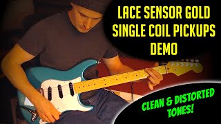Video thumbnail for Lace Sensor Gold Demo - Single Coil Pickups - Clean & Distorted Tones by Chris Holland Guitar