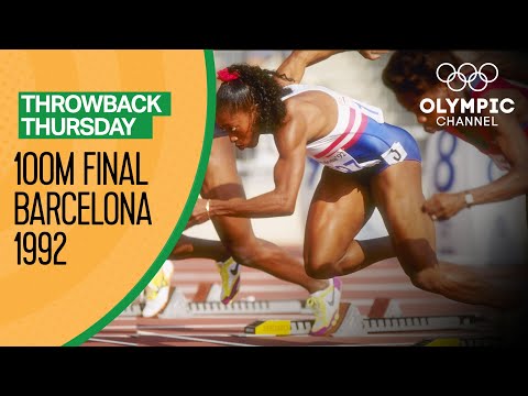 The Closest Ever Women's 100m final at the Olympics - Barcelona 1992 | Throwback Thursday