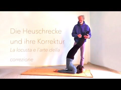 shalabasana- Yogastellung Heuschrecke- Korrektur / la posizione Yoga della locusta e la correzione