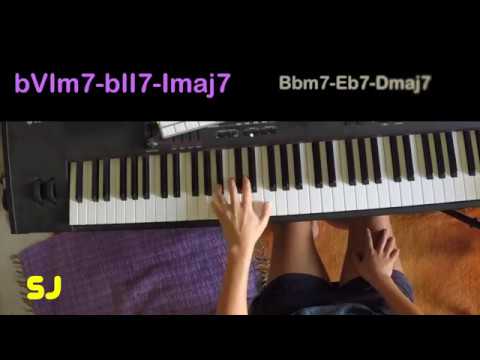 Reharmonized II-V-I (bVIm7-bII7-Imaj7) - Voicings - Licks - Drum and Walking Bass Track