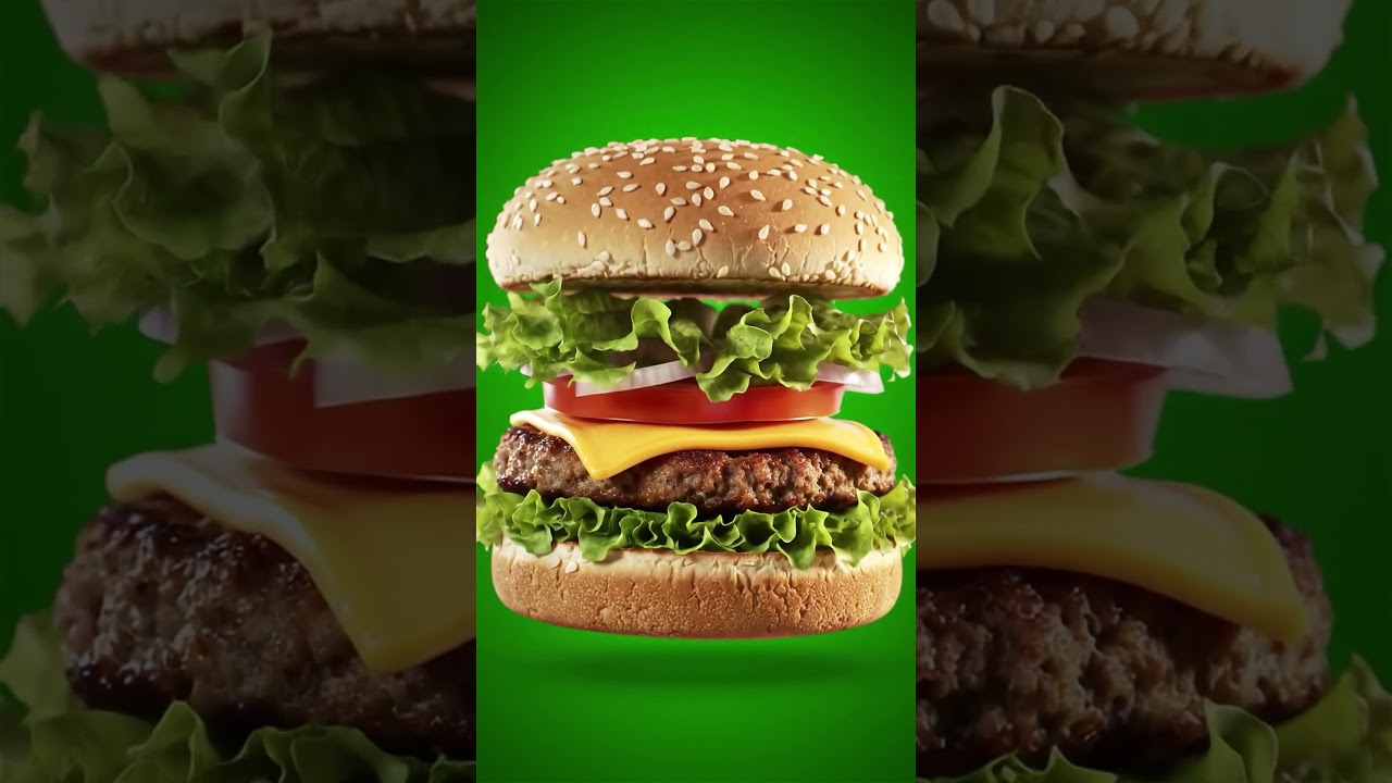 Fresh Burger bun Stack Green Screen Effect #food #burger #hamburger   #chromakey #greenscreen