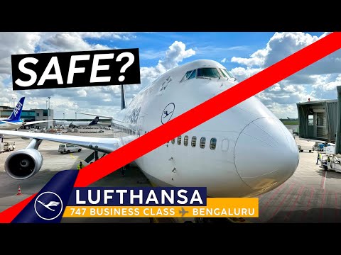 SAFETY LAPSE on LUFTHANSA 🚨 BUSINESS CLASS on a 747 🇩🇪 Frankfurt ✈ Bengaluru 🇮🇳 Ambivalent Crew