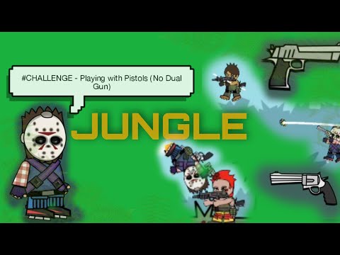CHALLENGE - PLAYING WITH PISTOLS (NO DUAL GUN) || MINI MILITIA GAMEPLAY || Map-Jungle(Free for All)🔥