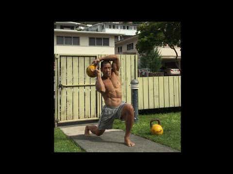 Static Lunge Orbit 16 kg. Kettlebell - age 52, November 22, 2020