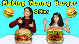Pari  Making Burger In 2 Minutes | Easy Burger Recipe | इजी बर्गर रेसिपी बाय परी